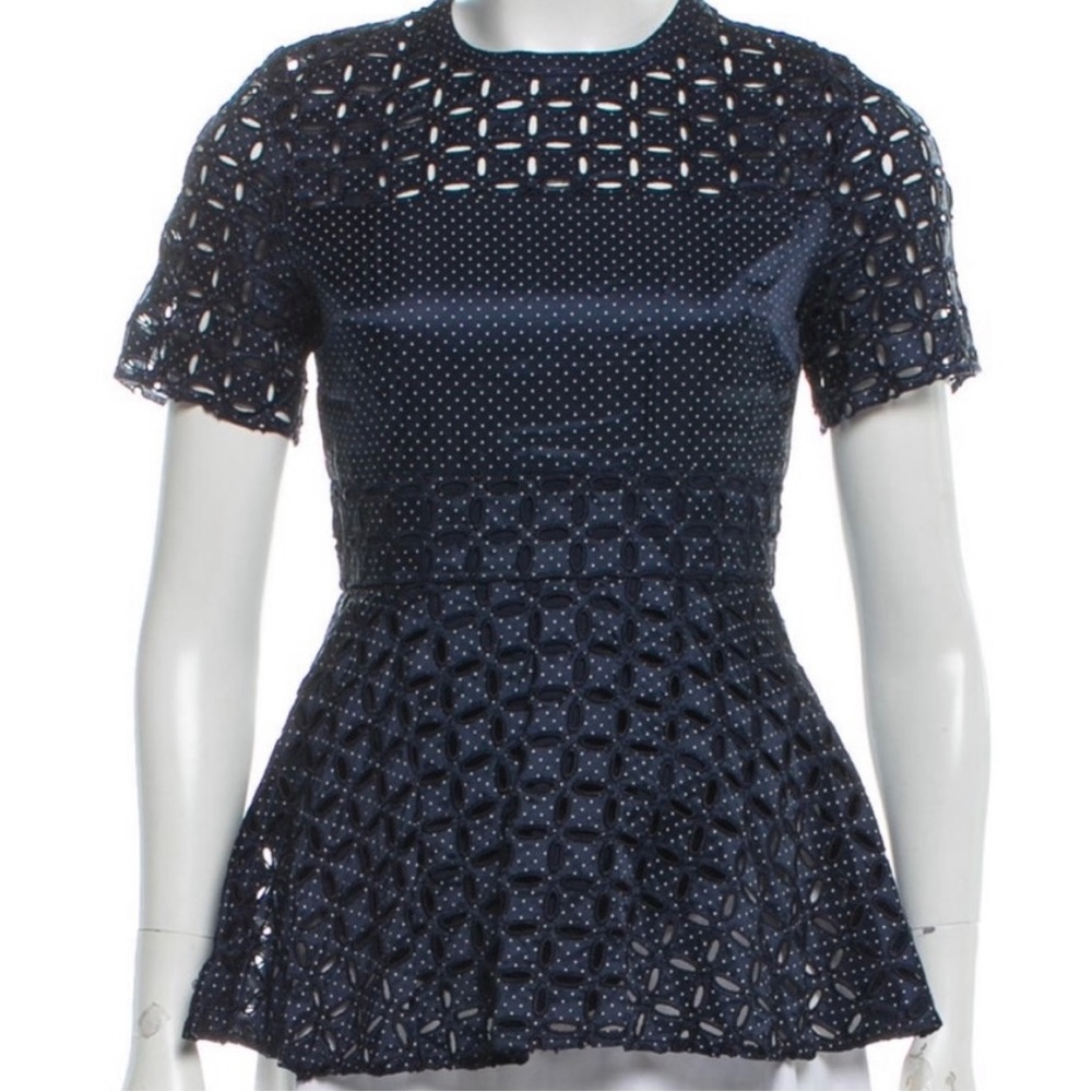 Alexis silk peplum top